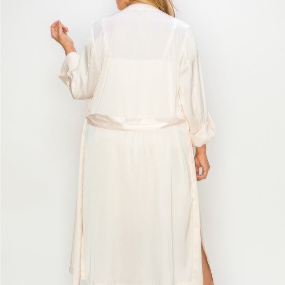 Satin Strap Dress With Coat Set - Picture 4 of 4